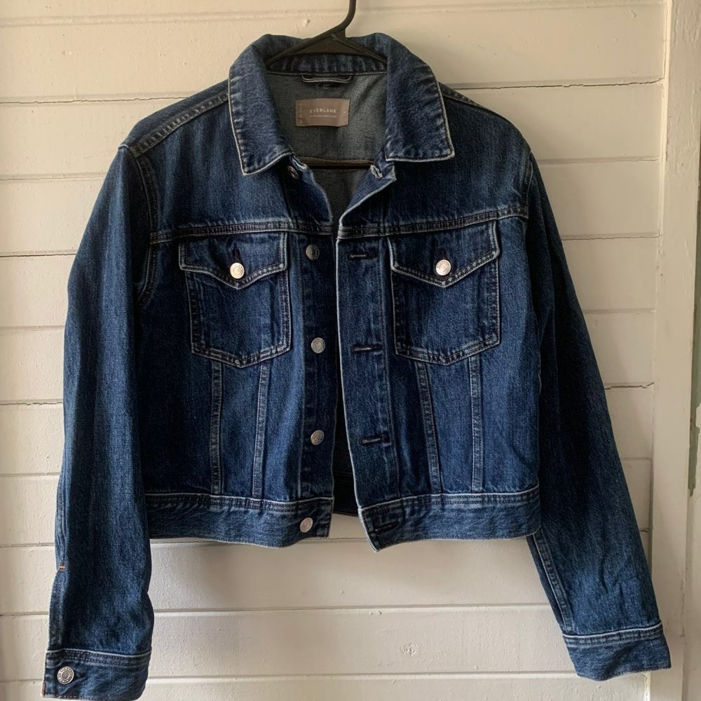 Everlane Cropped Denim Jacket - Small